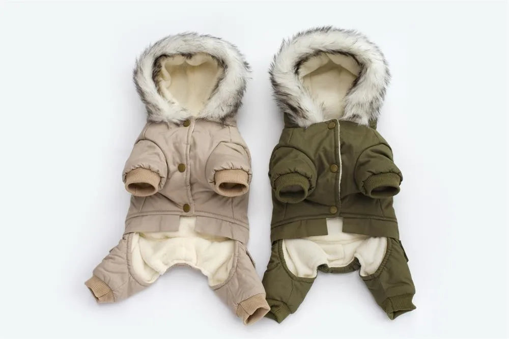 Pet Dog Clothes Winter Warm Dog Jeans Coat Jumpsuit Thicken Pet Clothing For Yorkshire Teddy Dogs Costume Puppy Clothes Jackets