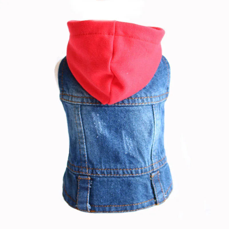 XS-2XL Denim Dog Clothes Cowboy Pet Dog Coat Puppy Clothing For Small Dogs Jeans Jacket Dog Vest Coat Puppy Outfits Cat Clothes