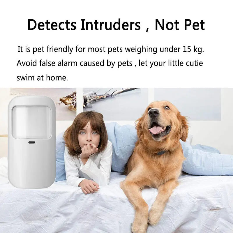 433MHz Wireless Pet-immunity PIR Motion Sensor Detector 15kg Pet Immune EV1527 Code Smart Home Security Host Alarm Accessories