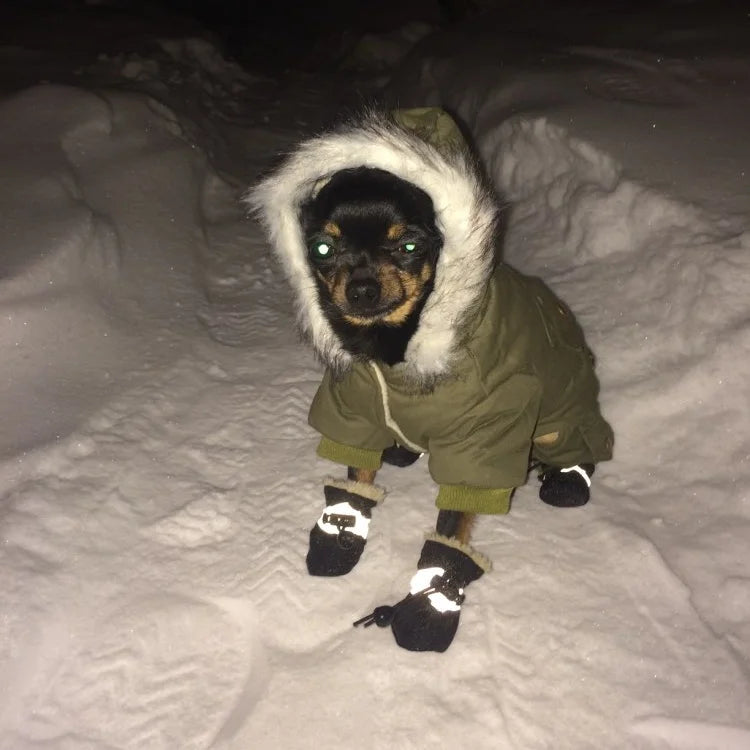 Pet Dog Clothes Winter Warm Dog Jeans Coat Jumpsuit Thicken Pet Clothing For Yorkshire Teddy Dogs Costume Puppy Clothes Jackets