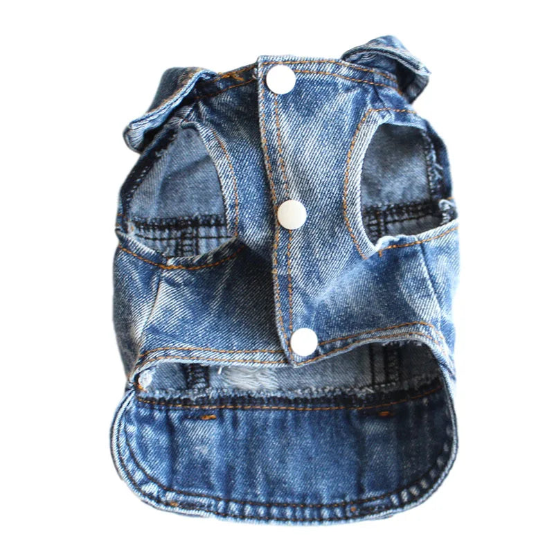 XS-2XL Denim Dog Clothes Cowboy Pet Dog Coat Puppy Clothing For Small Dogs Jeans Jacket Dog Vest Coat Puppy Outfits Cat Clothes