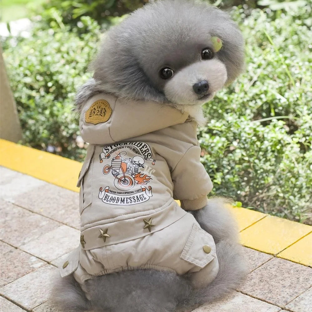 Pet Dog Clothes Winter Warm Dog Jeans Coat Jumpsuit Thicken Pet Clothing For Yorkshire Teddy Dogs Costume Puppy Clothes Jackets