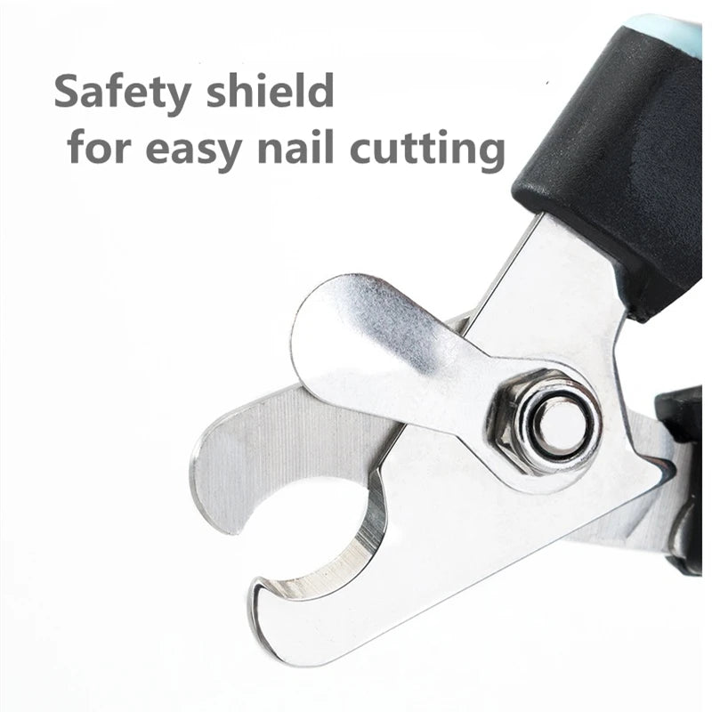Professional Pet Nail Clipper with Safety Guard Stainless Steel Scissors Cat Dog for Claw Care Grooming Supplies Size Fits
