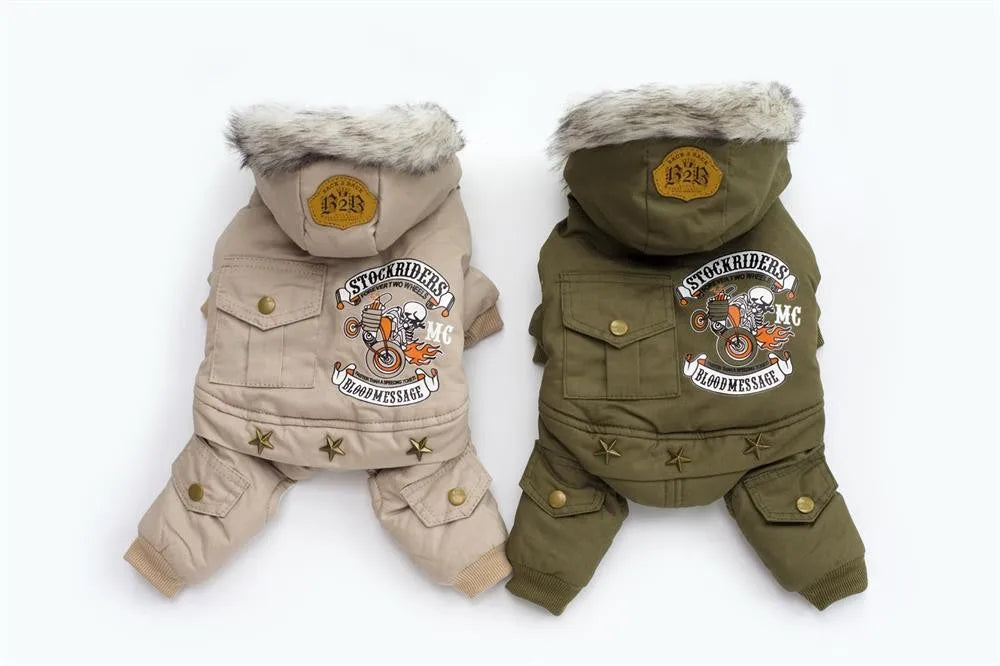 Pet Dog Clothes Winter Warm Dog Jeans Coat Jumpsuit Thicken Pet Clothing For Yorkshire Teddy Dogs Costume Puppy Clothes Jackets