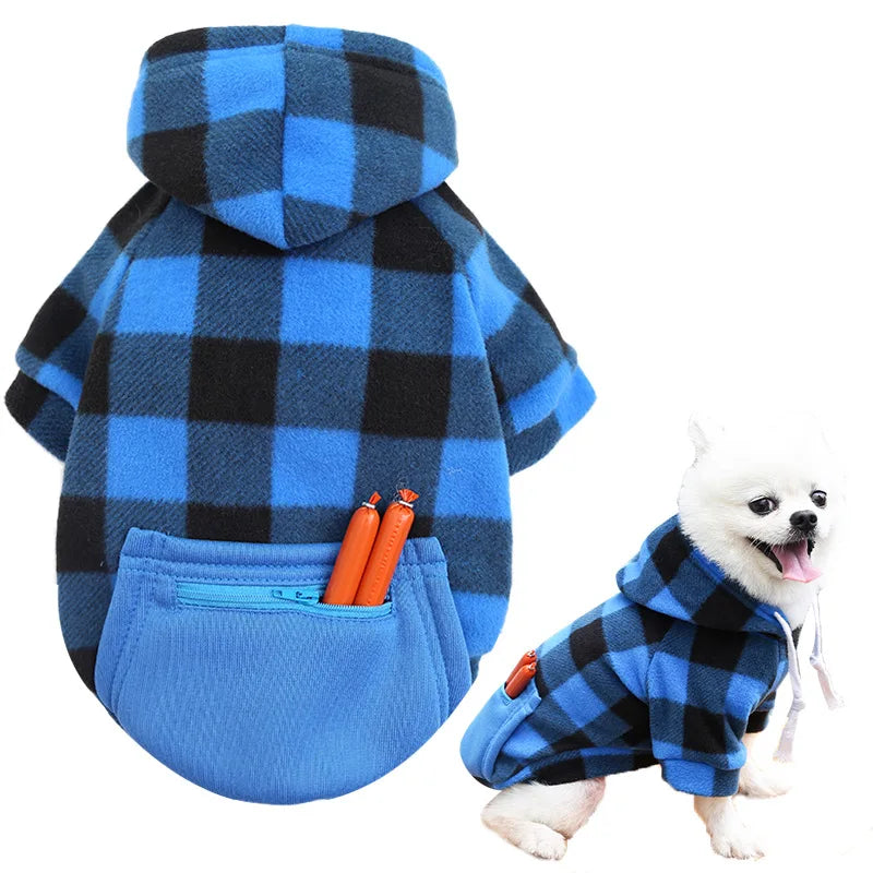 Dog Winter Coat Pet Jacket Plaid Reversible Vest Cold Weather Dog Clothes Pet Apparel for Small Medium Large Dogs
