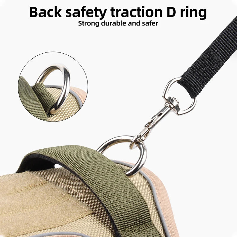 Dog Harness Reflective Midium Large Dogs Tactical Vest Big 1680D Waterproof Oxford Cloth Dog Harnesses Pet Accessoires Supplies
