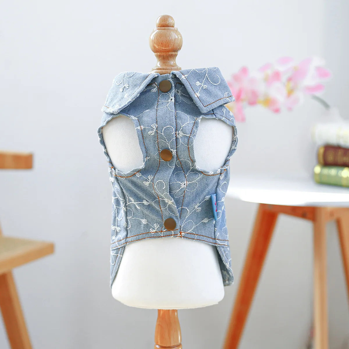 Denim Doggie Pet Jacket Sleeveless Vest Jeans Coat Autumn Spring Wear Apparel For Small Medium Dog XS XL Cat Puppy Clothes Goods