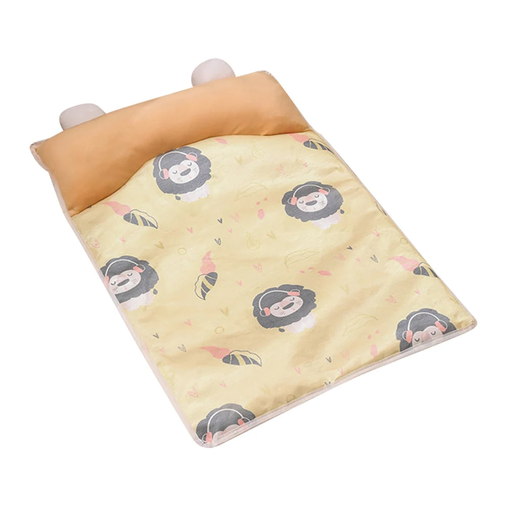 Summer Cooling Pet Mat – Ice Silk Dog Cat Bed Breathable Anti-Slip Cushion for Hot Weather, Washable Comfort for Small Medium