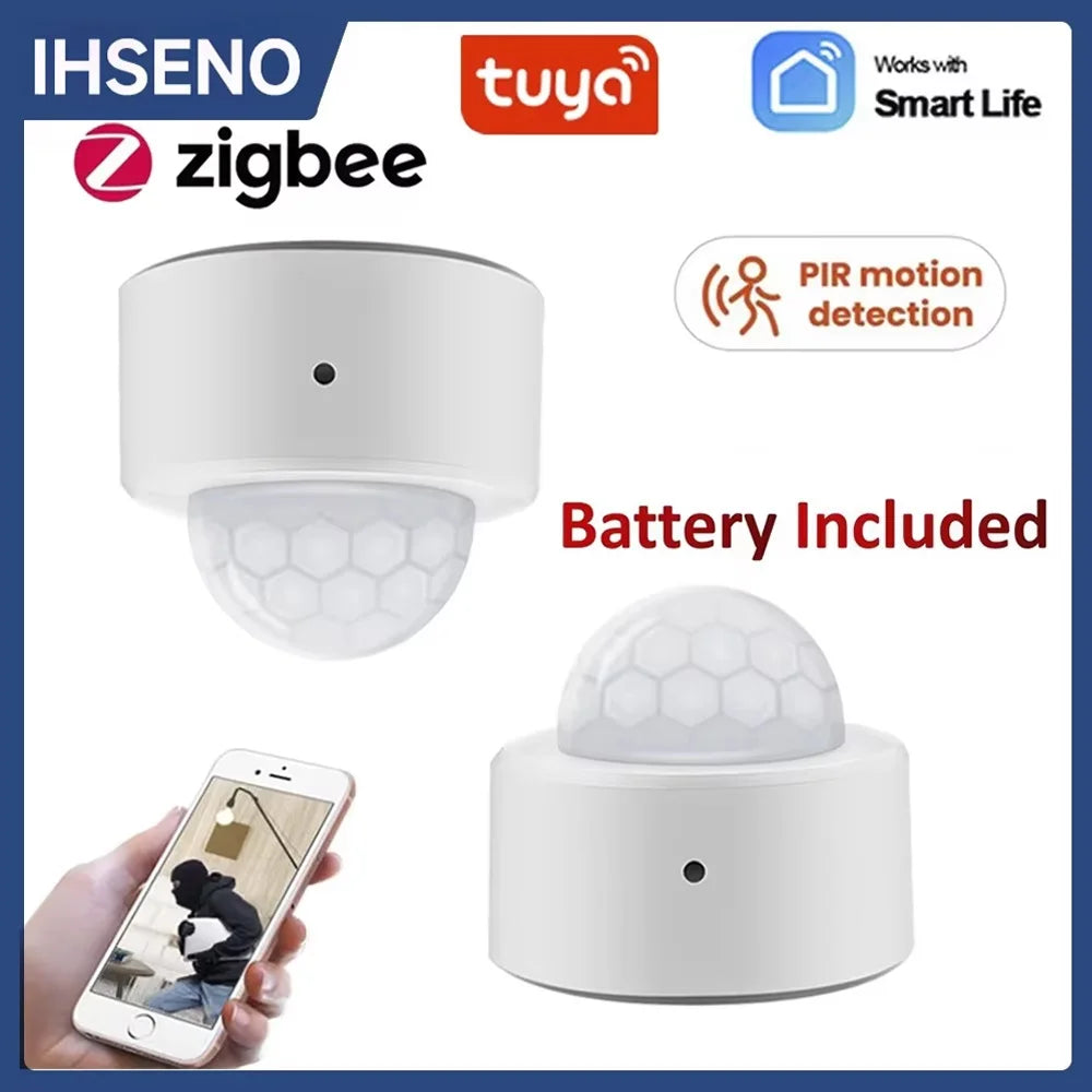 Tuya Zigbee3.0 PIR Motion Sensor Human Body Movement Wireless Infrared Detector Work With Alexa Google Home Assistant Z2mqtt