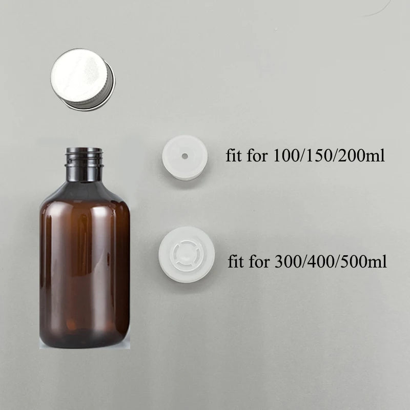 10/20/50pcs 100ml 150ml 200ml Green Plastic Bottle With Aluminum Lid 300ml 400ml 500ml Boston Brown PET Bottle Container XD32101
