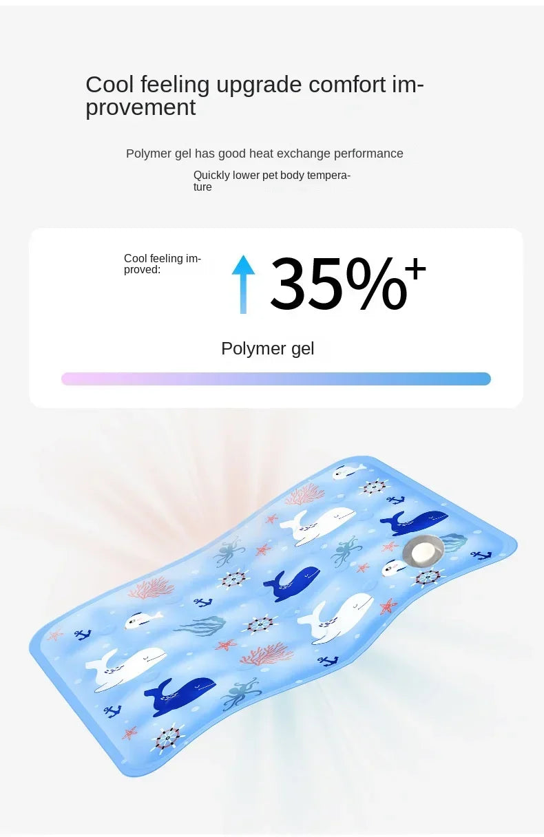 Cooling Pad Ice Mat Summer Pet Dry Ice Crystal Powder Water Injection Dog Cat Cool Mat
