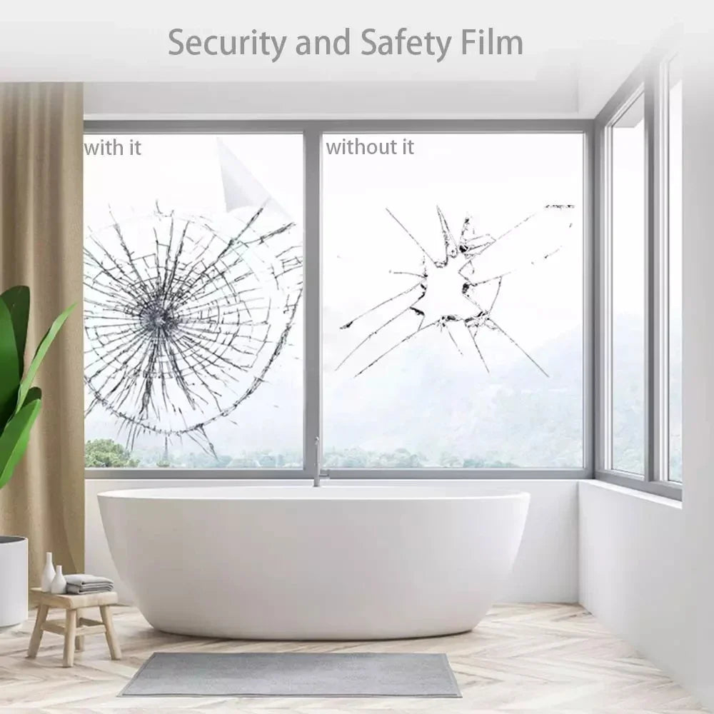 High Clear UV blocking 4 Mil Safety Window Film for Car & Building Glass Protection Security PET Window Tint Self Adhesive Film