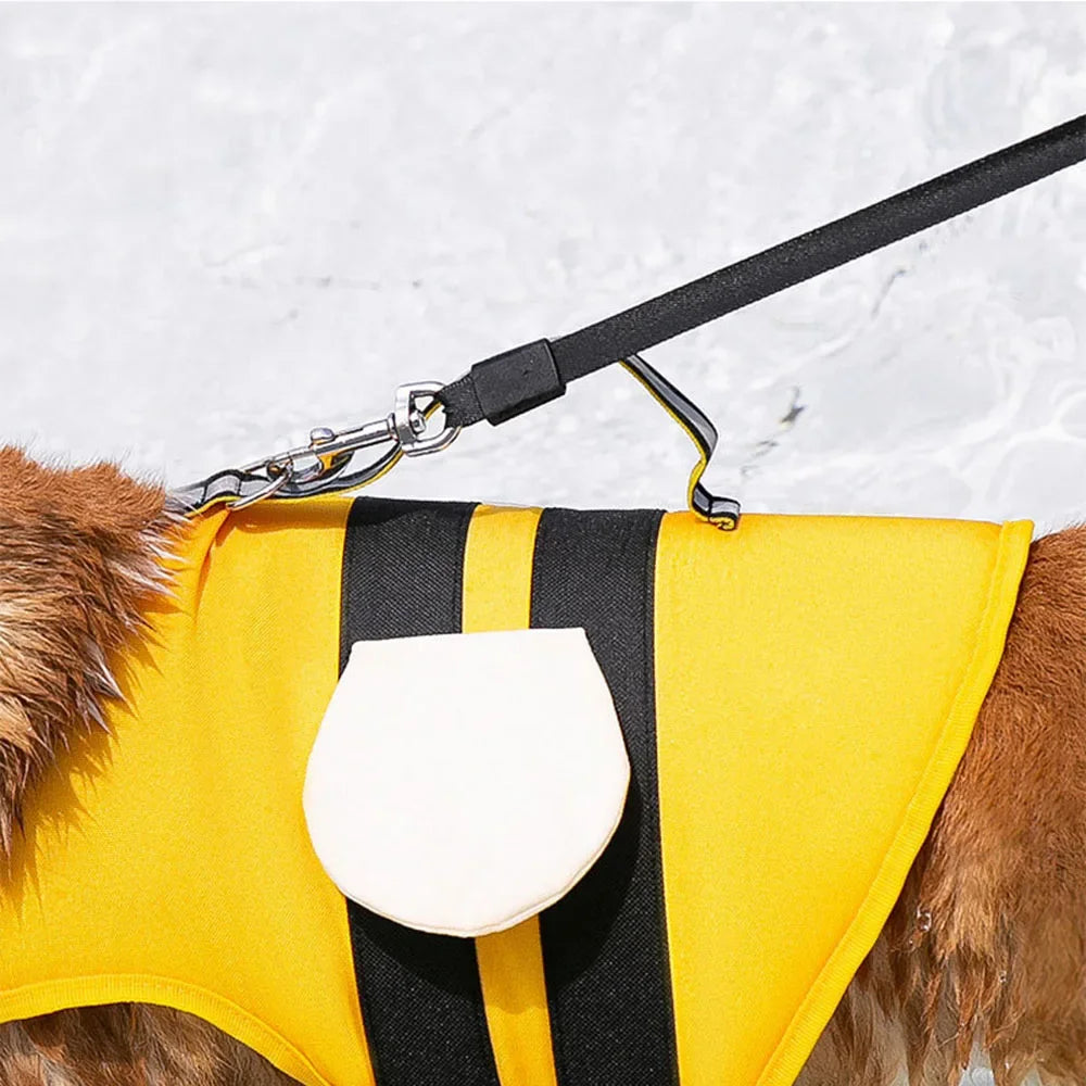 Cartoon Puppy Life Vest Jacket with Rescue Handle Summer Small Dog Swimwear Puppy Life Jacket Safety Swimming Suit Pet Supplies