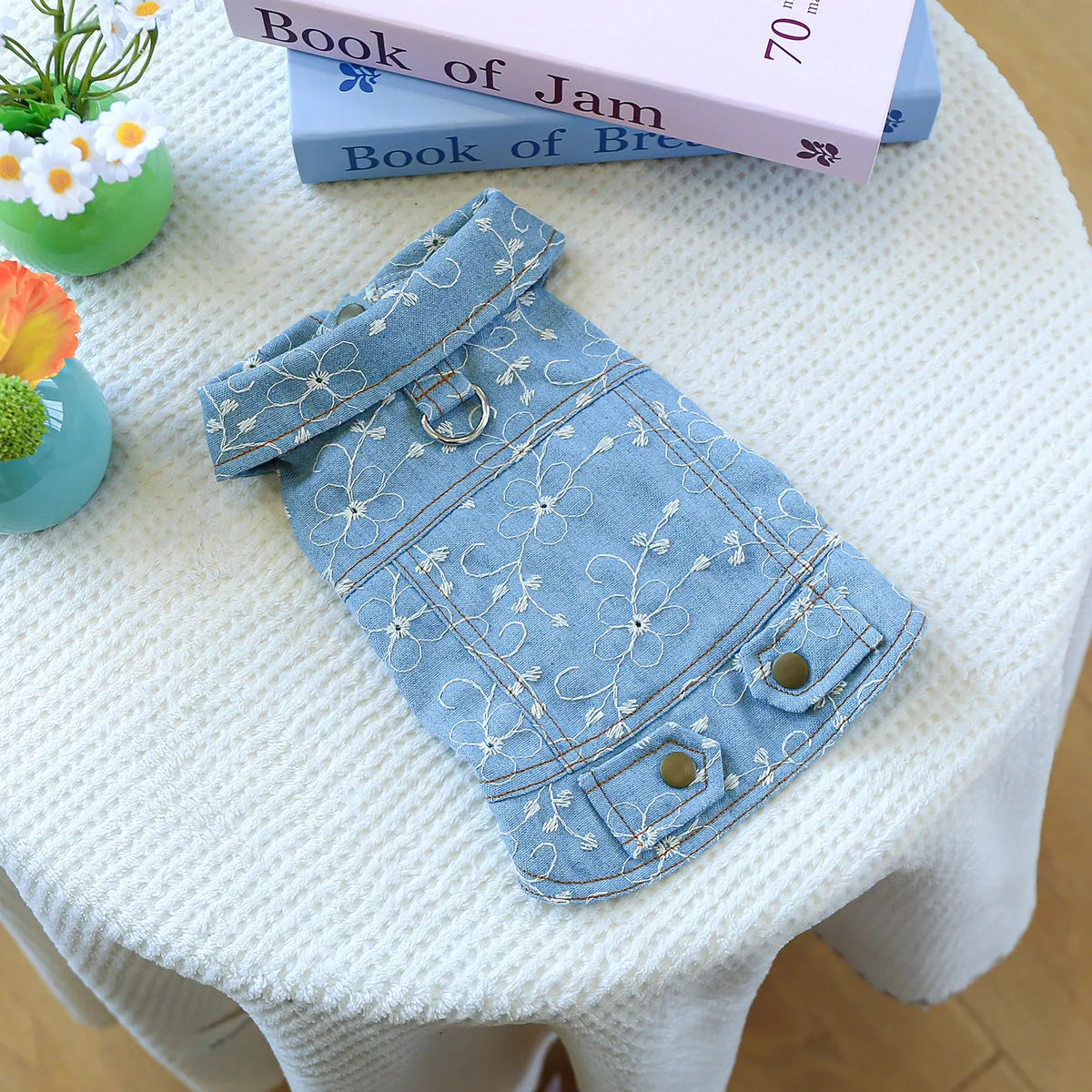 Denim Doggie Pet Jacket Sleeveless Vest Jeans Coat Autumn Spring Wear Apparel For Small Medium Dog XS XL Cat Puppy Clothes Goods