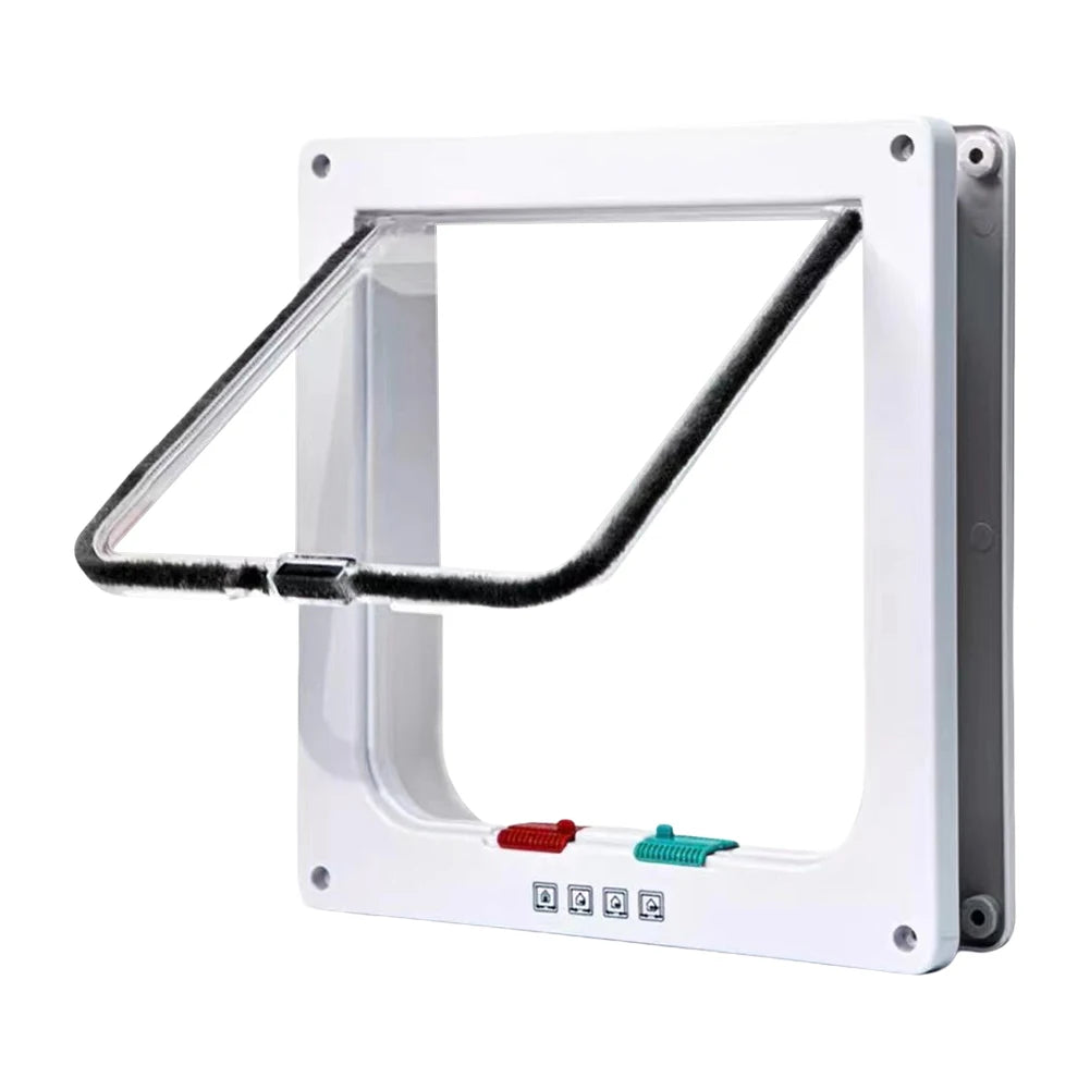 Dog Cat Kitten Flap Puppy Kitten Safety In&out Pet Door with 4 Way Security Lock Door Pet Doors Sliding Door Safety Pet Door