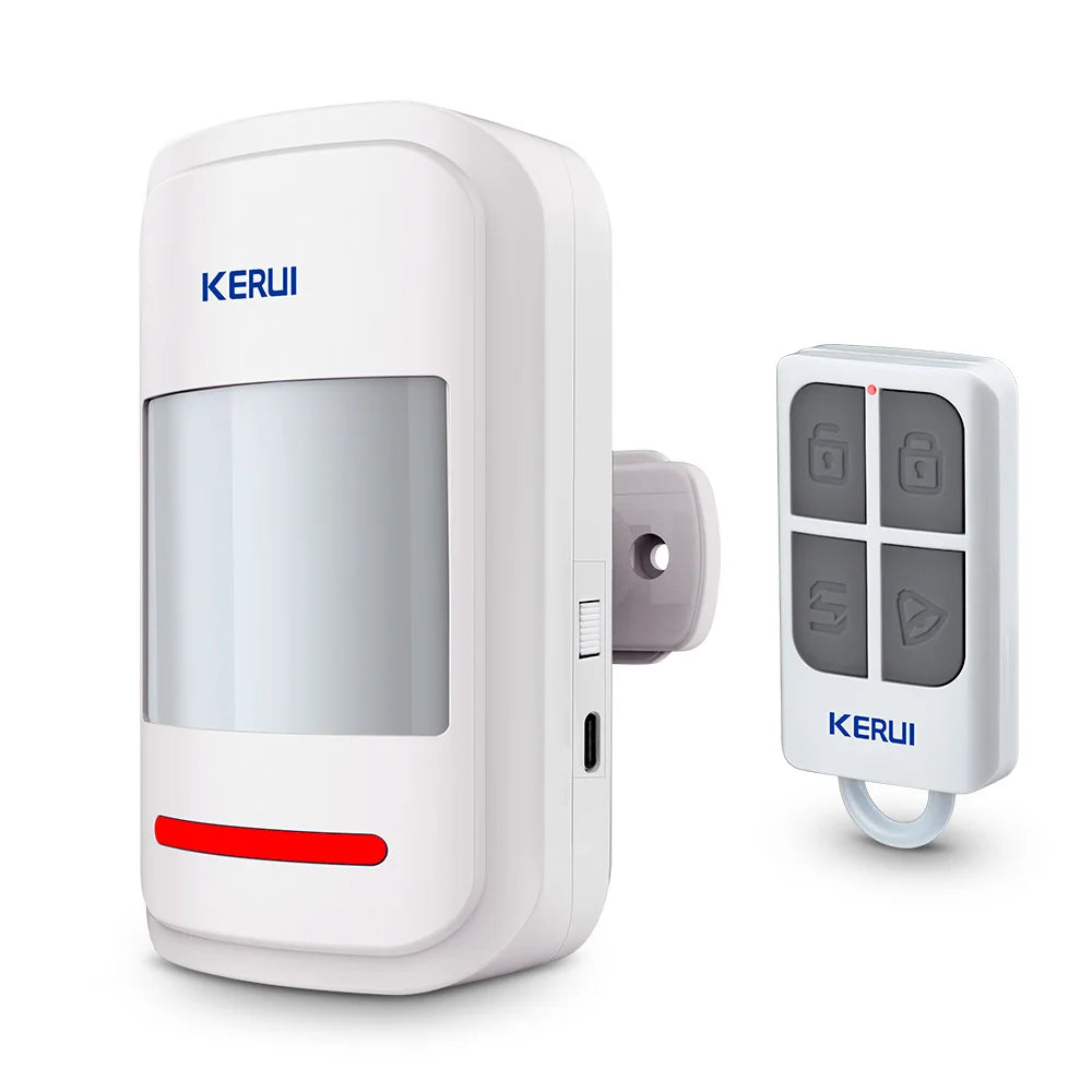 KERUI 433MHz Infrared Motion Sensor Detector Alarm/Doorbell Two Modes Wireless PIR Motion Alarm with Remote SOS for Home Elders