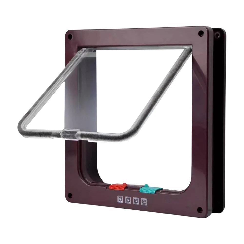 Dog Cat Kitten Flap Puppy Kitten Safety In&out Pet Door with 4 Way Security Lock Door Pet Doors Sliding Door Safety Pet Door