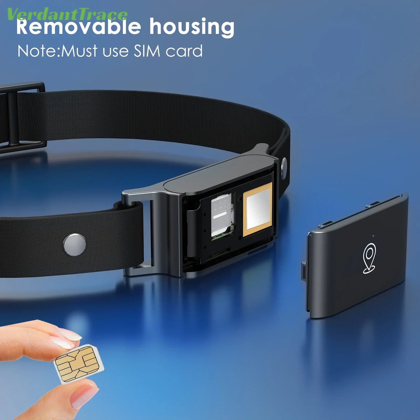 VerdantTrace IP67 Waterproof 4G GPS Animal Tracker Collar Anti-Lost Real Time Tracking Dog Cat Locator Pet Fashion Neck Collar