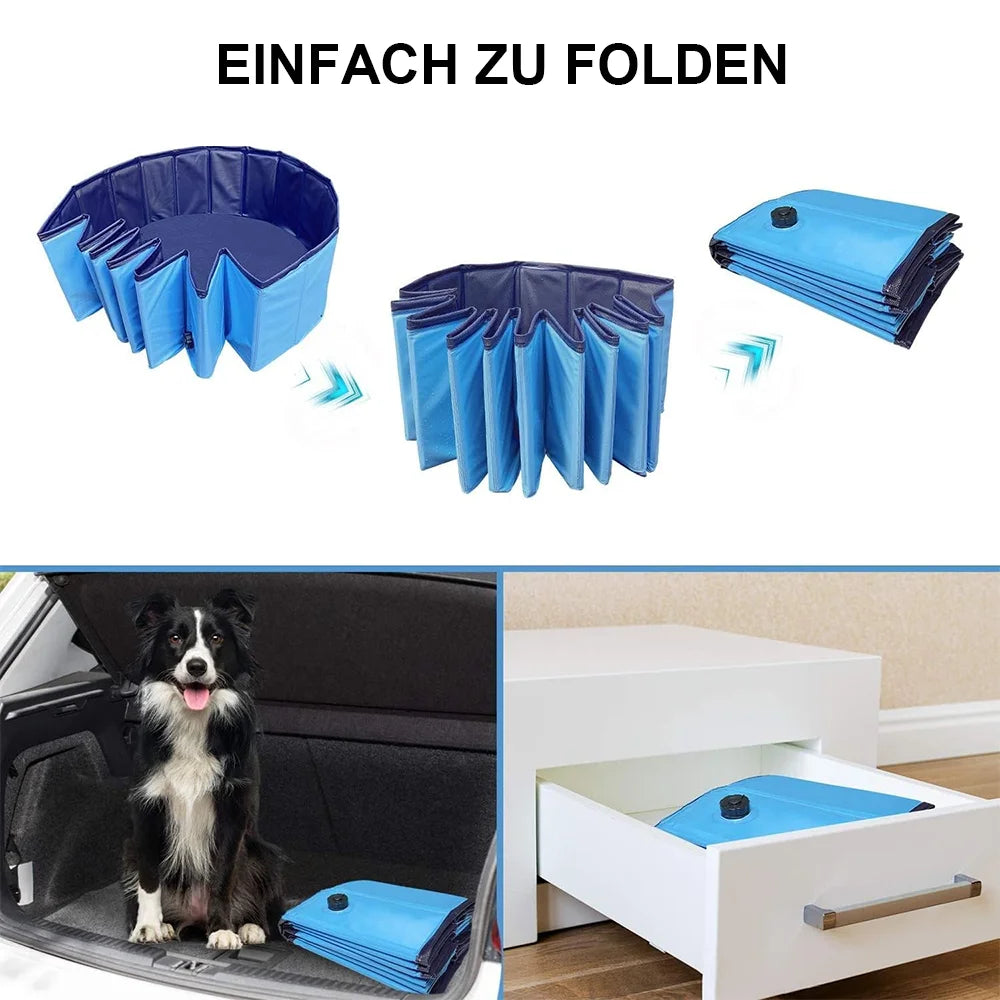 160*30cm/120*30cm/ 80*20cm Pet Pool Swimming Pool Foldable Dog Bath Portable Pet Pool With Drain valve Outdoor Dog Bathing Tub