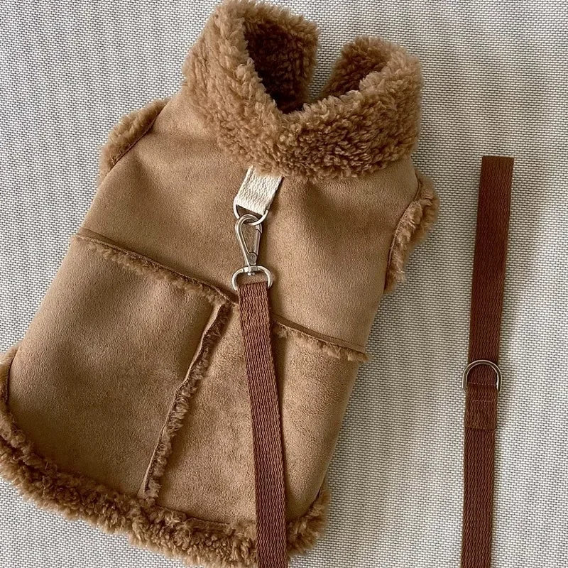 강아지옷 Dog Vests Winter Plush Warm Pet Dog Clothes For Small Medium Dogs Jackets Puppy Clothing Yorkshire Terrier ropa para perros
