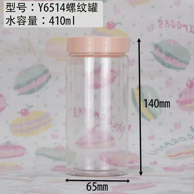 Wholesale 50pcs Empty PET Jars Clear Cosmetic Container Sael Food Jar With Macaron Color Lid Face Cream Sample Pot Container