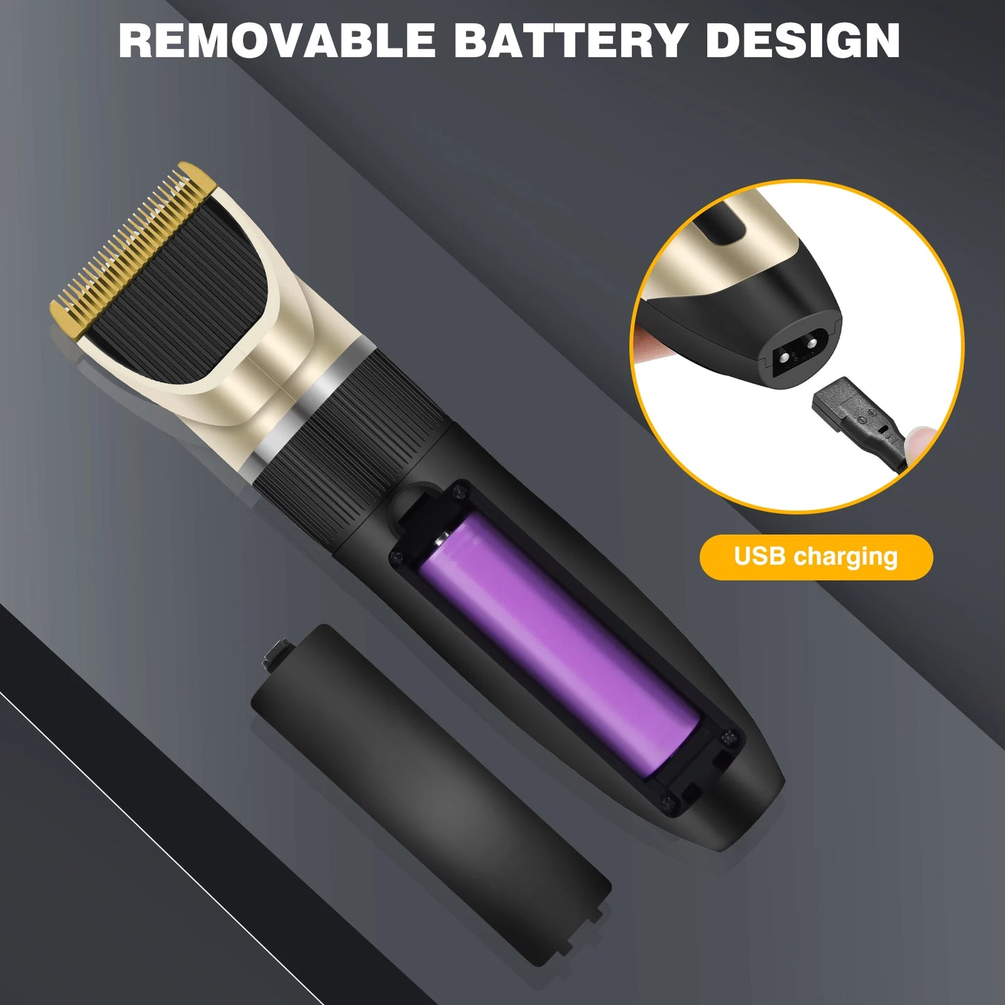BRIEFNESS Professional pet trimmer, cordless low noise hair clipper for dogs/cats, grooming shavers for men/kids, shearing kits
