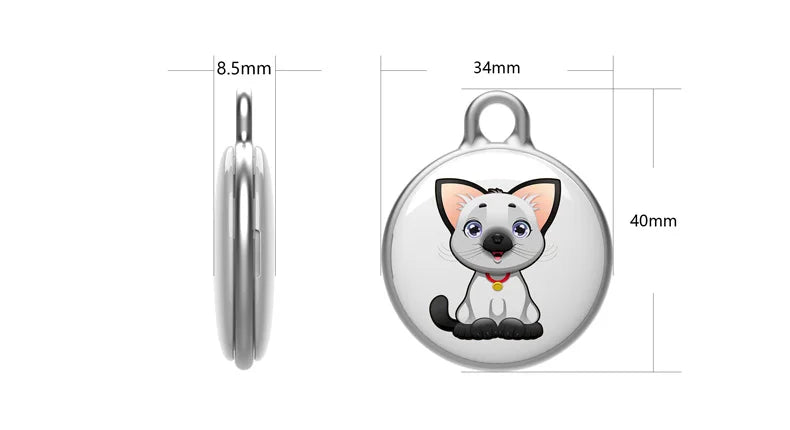 Findmy Tag Global Pet Locator for cats and dogs tracking locating artifact