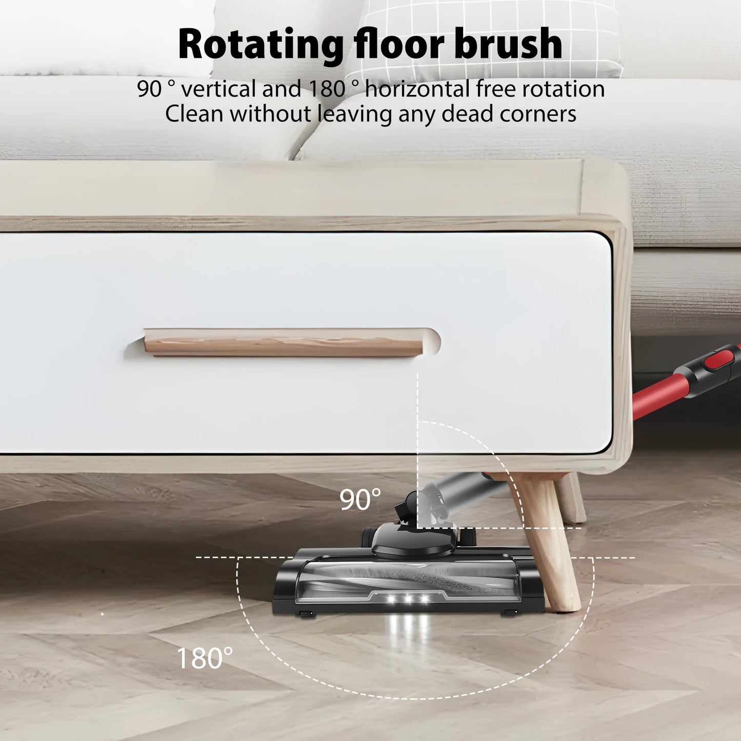 Cordless Vacuum Cleaner Poweful Vaccum Cleaner with 3000mAh Rechargeable Battery, 15KPA Powerful Pet Vacuum Cleaner
