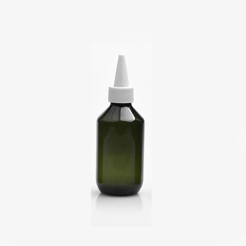 10/20/50pcs 100ml 150ml 200ml Brown Plastic Bottle With Needle Lid Empty Green PET Refill Bottle Dropper Lid Container HZ62801