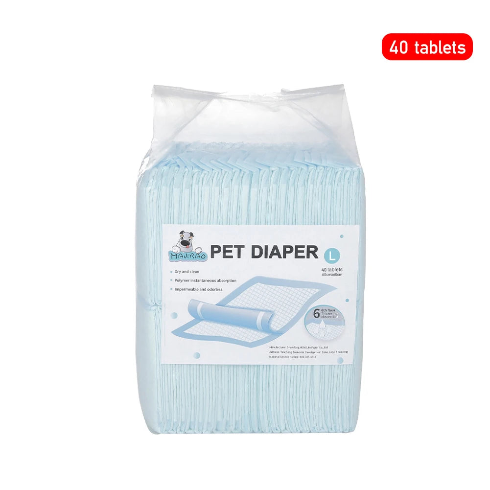 Tieker 20/40/50 pieces of disposable extra thick pet diapers pet training pads super absorbent cats and dogs pet supplies