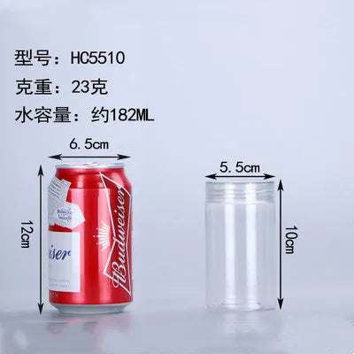 Wholesale 50pcs/pack Empty Plastic Clear Cosmetic Jars PET Food Jar Makeup Container With plastic lid Food Cans Seal Cans