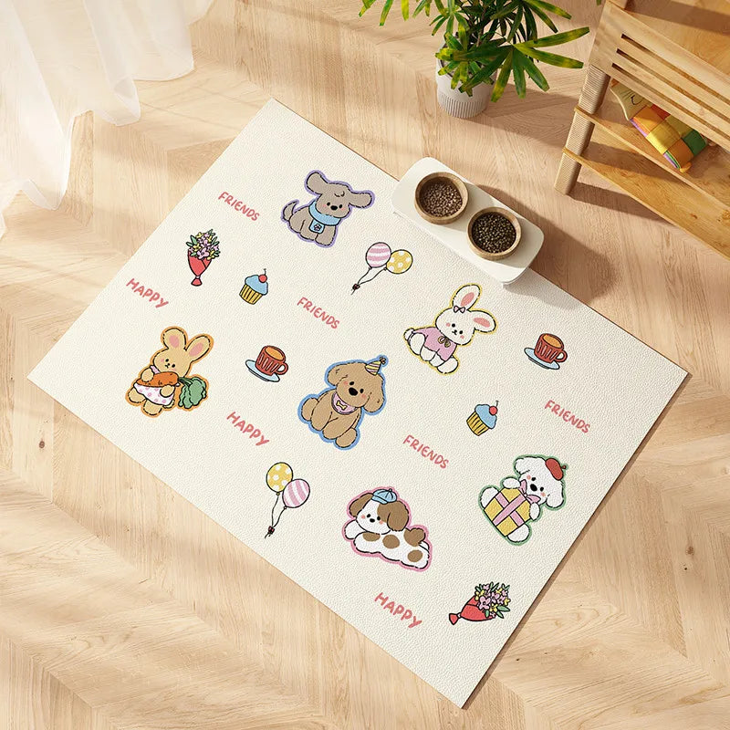 VIKAMA Pet Special Mat Pvc Waterproof Waterproof Waterproof Non-Slip Carpet Cat And Dog Feeding Leakproof Splash Proof Place Mat