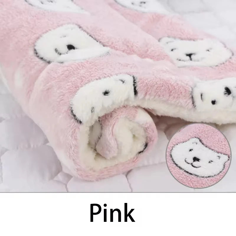 KEMORELA Flannel Pet Sleeping Mat Dog Bed Cat Litter Puppy Bed Dog SofaMattress Cushion for Small Large Dog Blanket Pet Supplies