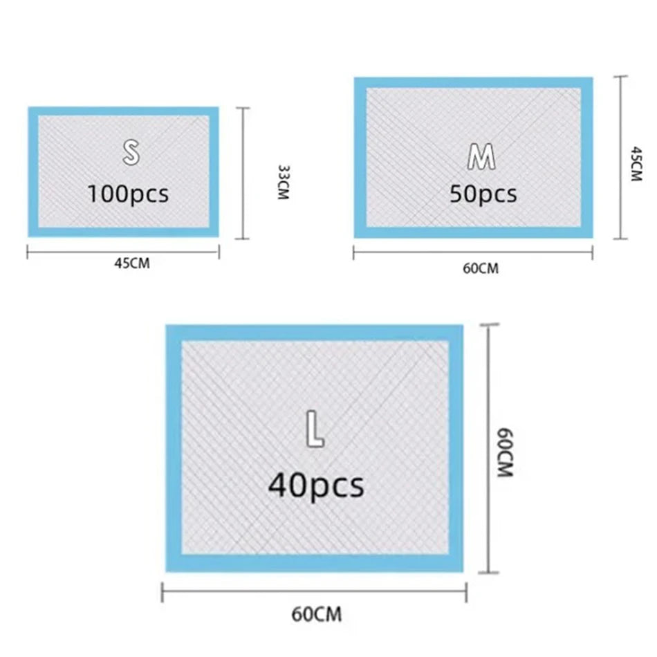 20-100PCS Pet Urine Pad Thickened Absorbent Disposable Dog Urine Pad Training Diaper For Dogs Pieces Cat Urine Pad Pet Supplies