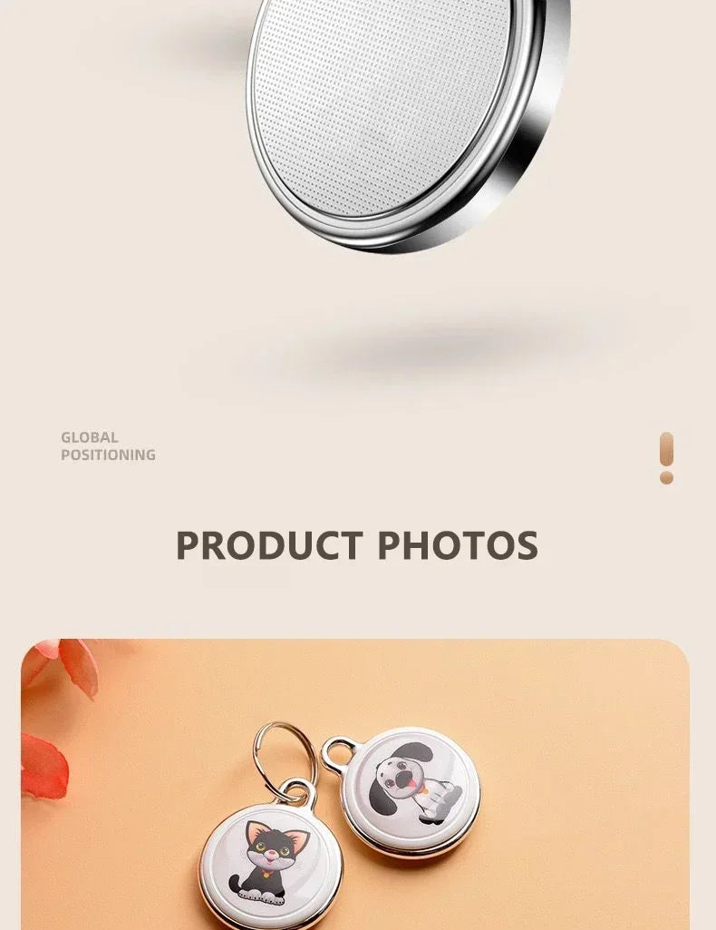 New AirTag Dog Collar Tracker, Anti-Lost GPS Mini Smart Pet Locator, Find My Pet Bluetooth Activity Tracker for Dogs Cats