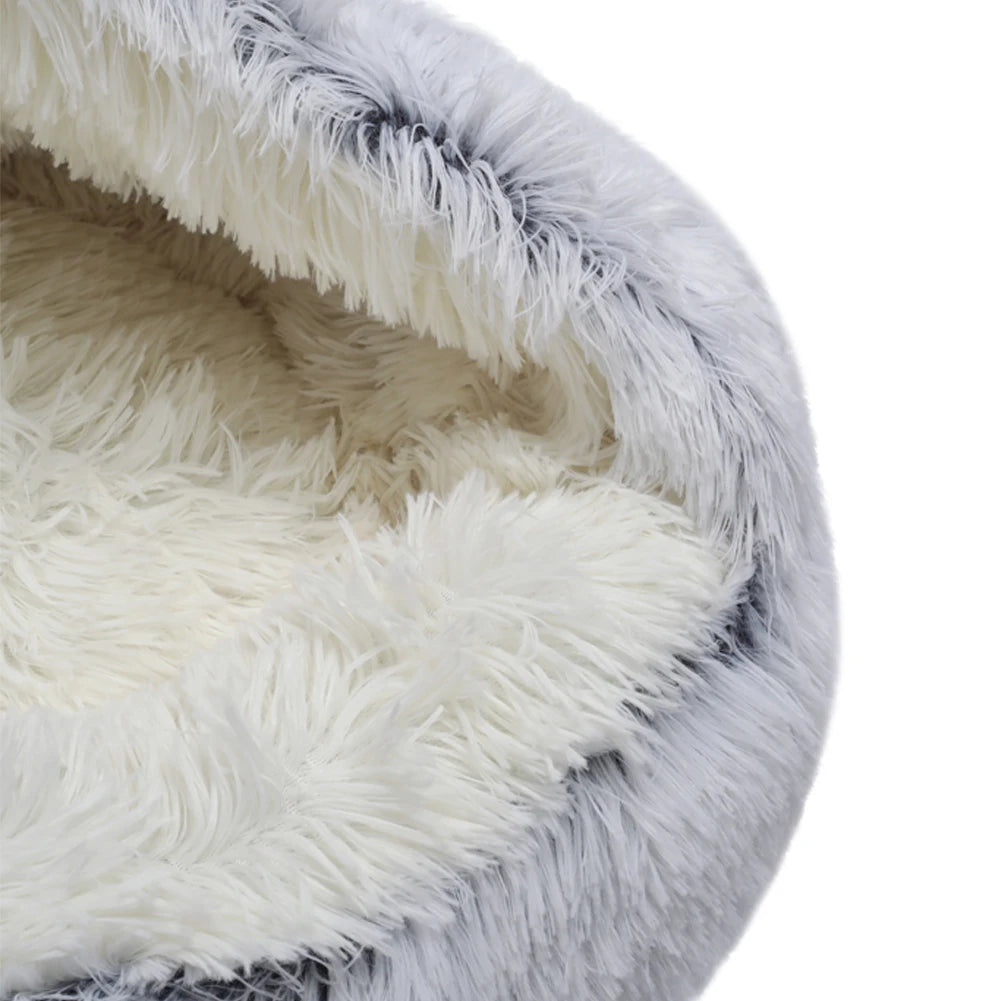 Tieker Plush Pet Bed Round Cat and Dog Soft Bed Pet Mattress Sleeping Hole Universal Suitable for All Seasons Small Cats and Dog