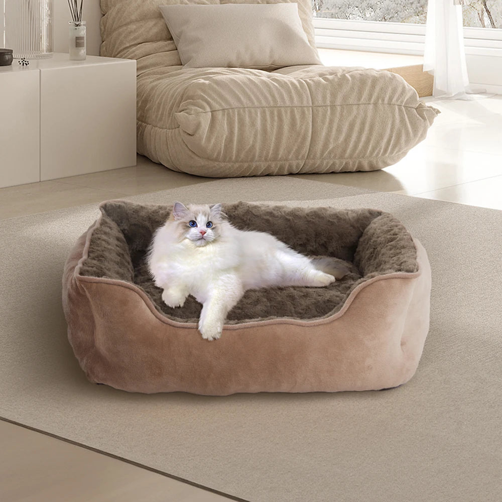 Tieker Furry Pet Bed Cat Bed Dog Bed Sleeping Mat Suitable for Large, Medium and Small Pets