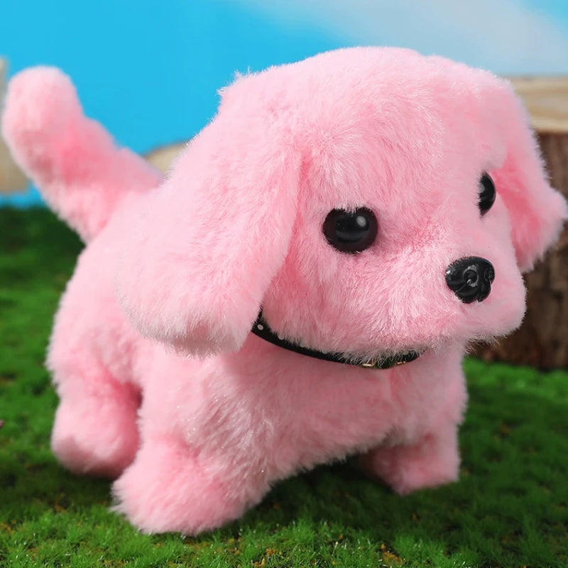 Children's Plush Toy Dog Puppy Rabbit Electronic Pet Small Golden Retriever St. Bernard Bark Walk Nod Christmas Gift 3+
