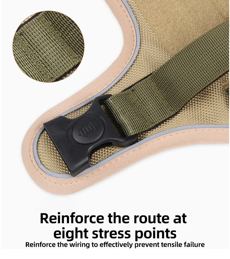 Dog Harness Reflective Midium Large Dogs Tactical Vest Big 1680D Waterproof Oxford Cloth Dog Harnesses Pet Accessoires Supplies
