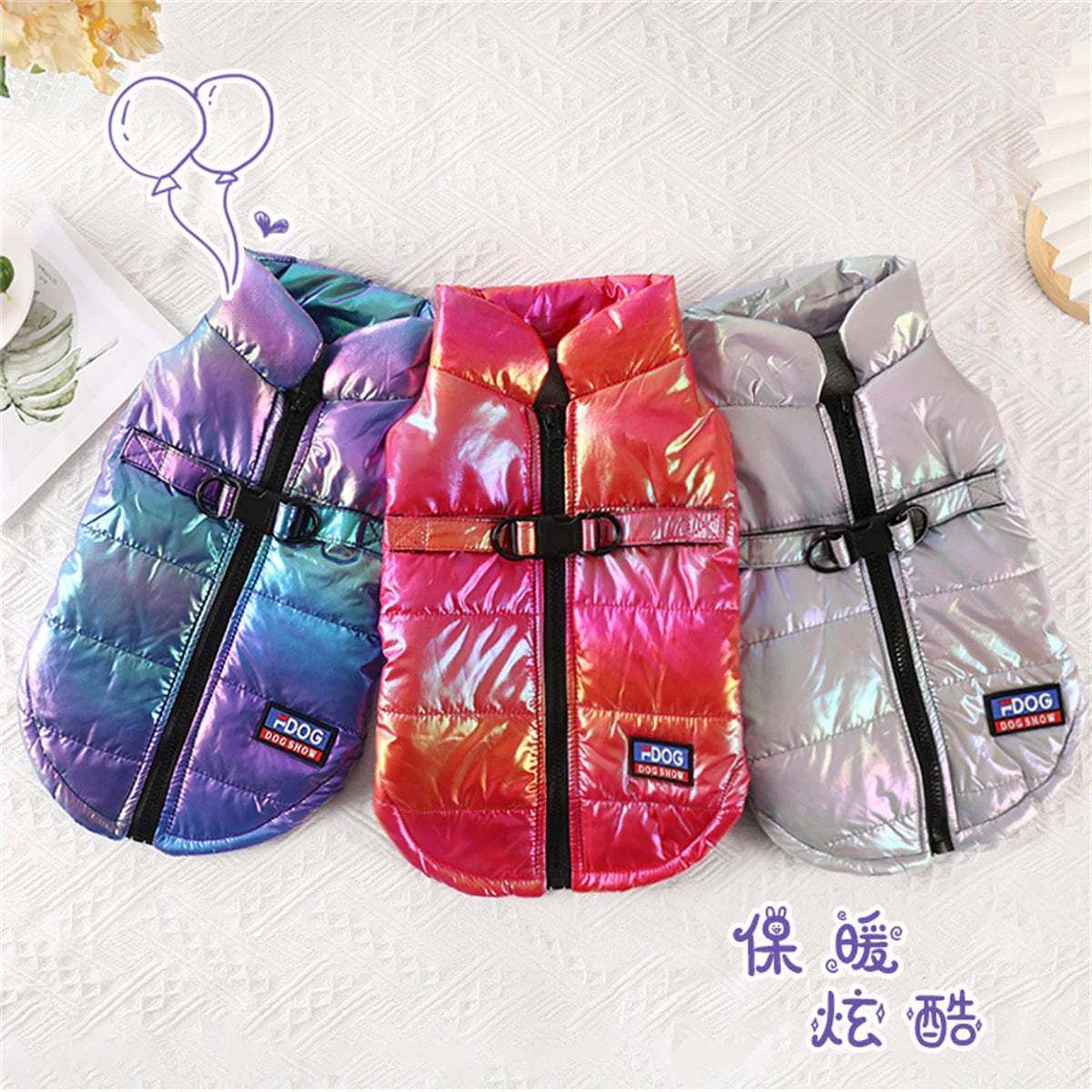 Large Dog Jacket Reflective Dog Clothes Winter Waterproof Clothing For Small Medium Dogs Pet Chihuahua Coat French Bulldog Vest