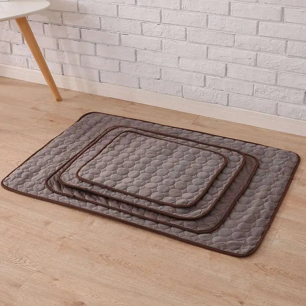 Cooling Dog Mat Summer Pad Mat For Dogs Cat Ice Silk Blanket Sofa Breathable Pet Dog Bed Summer Washable For Small Large Dog Cat