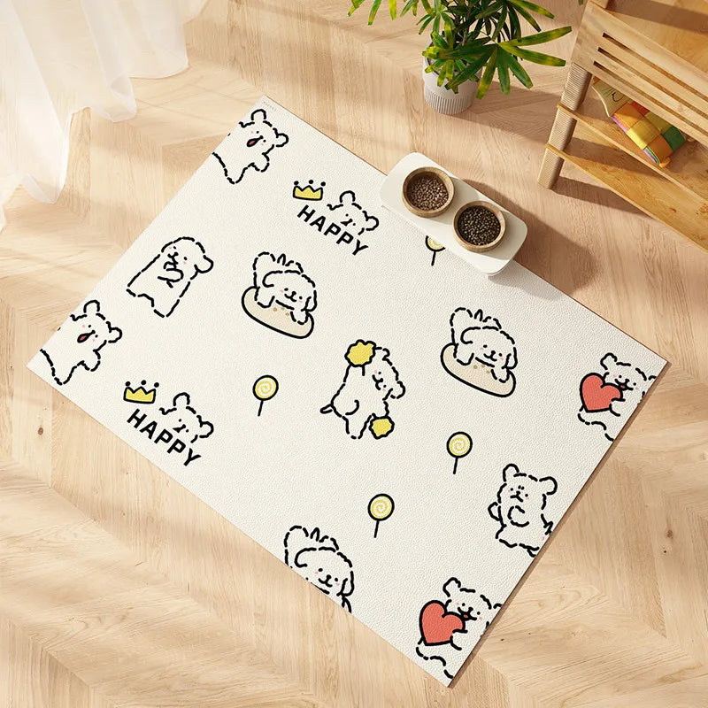 VIKAMA Pet Special Mat Pvc Waterproof Waterproof Waterproof Non-Slip Carpet Cat And Dog Feeding Leakproof Splash Proof Place Mat