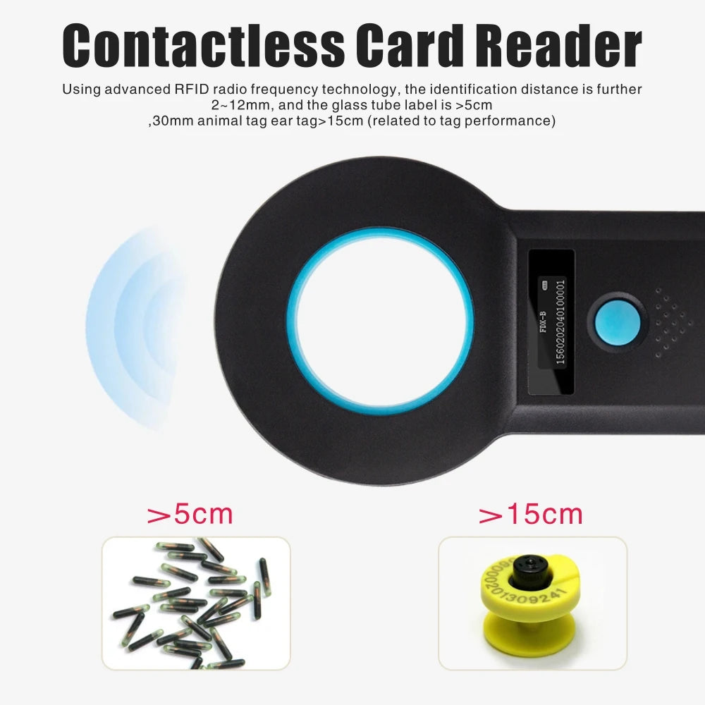 Usb2.0 134.2khz Rfid Animal Reader 15 Digits Pet Id Scanner Emid Fdx-b Iso 11784/85 Microchip Tag Registration For Cow Fish Dog