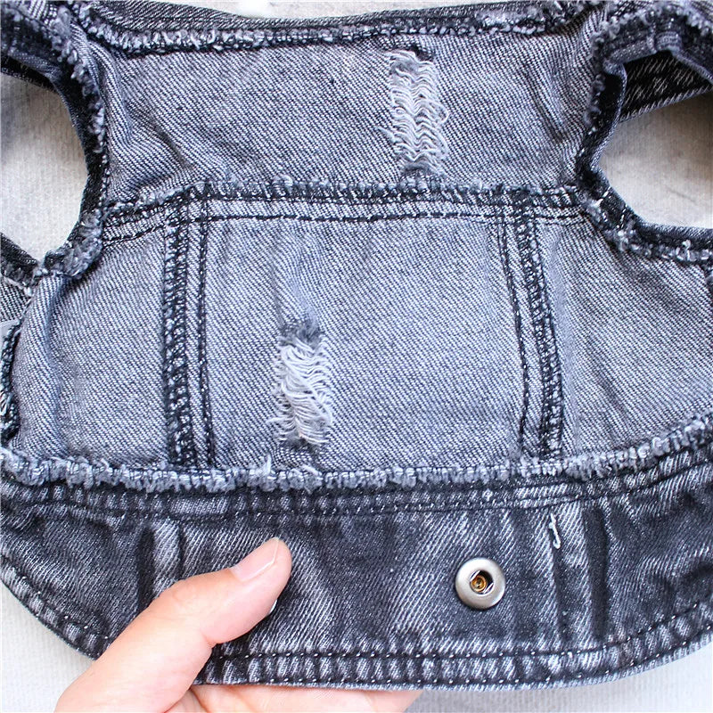 Pet Clothes Denim Dog Costume Summer Cowboy Vest Daisy Shirt Jeans Jacket Puppy Clothing for Chihuahua Yorkies