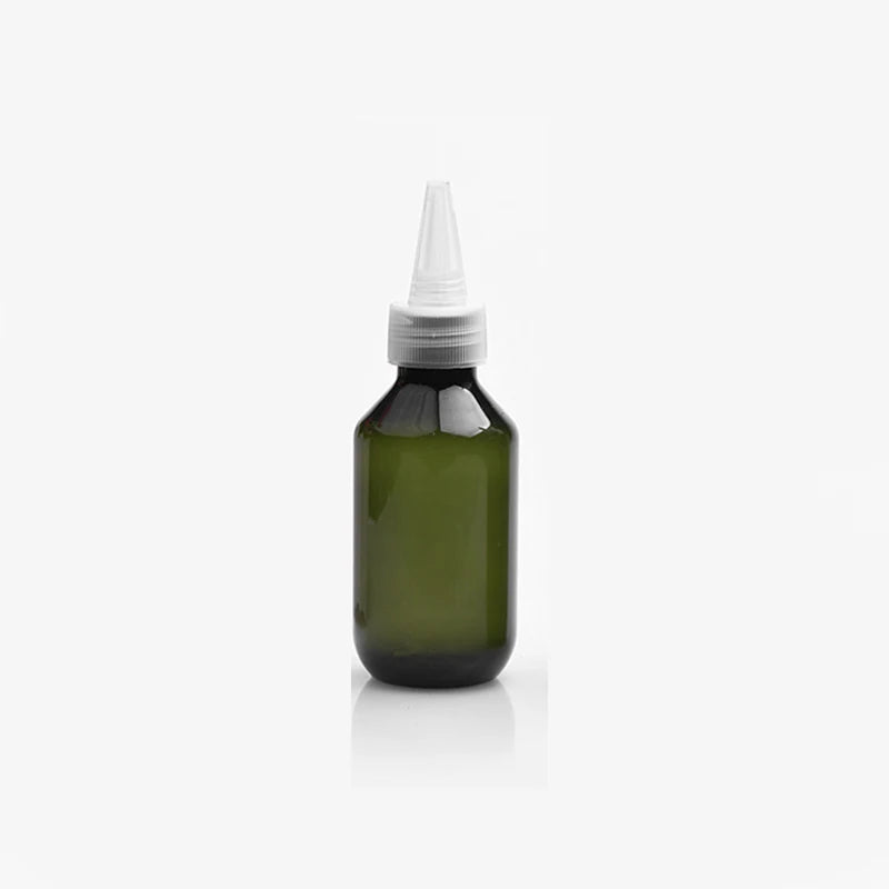 10/20/50pcs 100ml 150ml 200ml Brown Plastic Bottle With Needle Lid Empty Green PET Refill Bottle Dropper Lid Container HZ62801