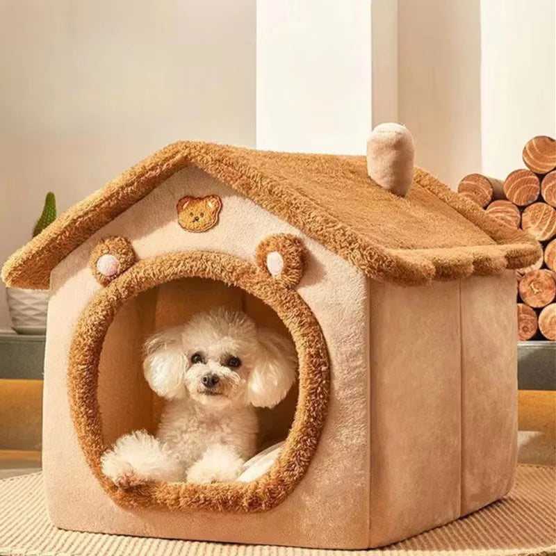 NEW Four seasons cat nest in winter warm closed dog house seat cushion removable dog bed creative soft winter warm cat nest