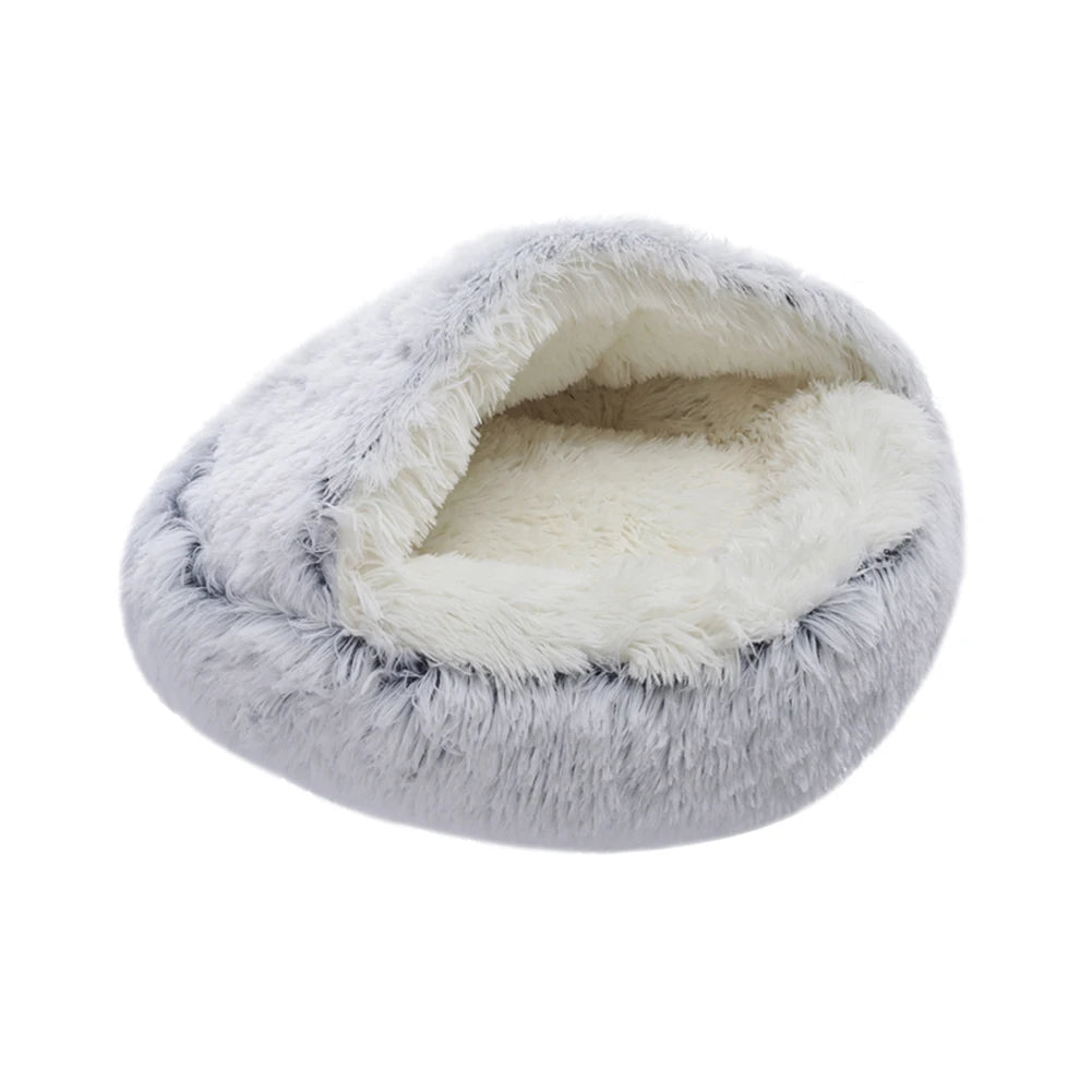 Tieker Plush Pet Bed Round Cat and Dog Soft Bed Pet Mattress Sleeping Hole Universal Suitable for All Seasons Small Cats and Dog