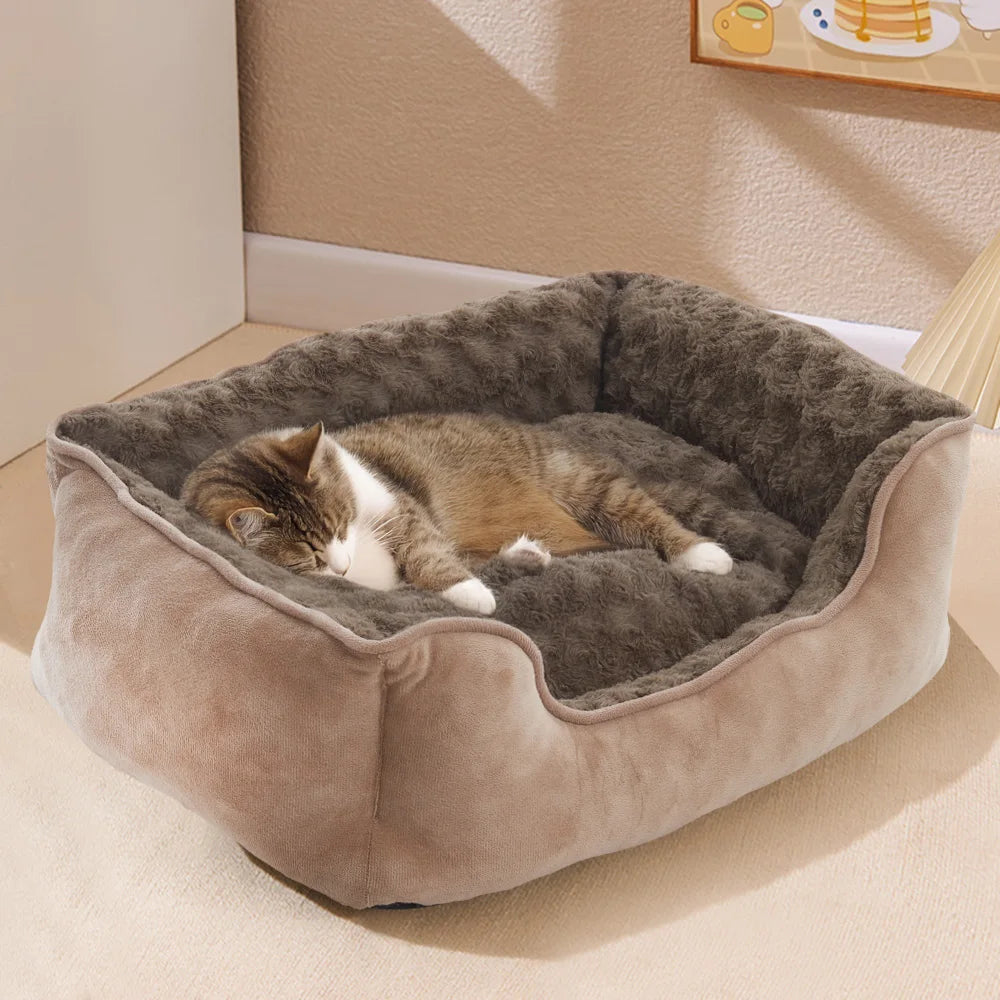 Tieker Furry Pet Bed Cat Bed Dog Bed Sleeping Mat Suitable for Large, Medium and Small Pets