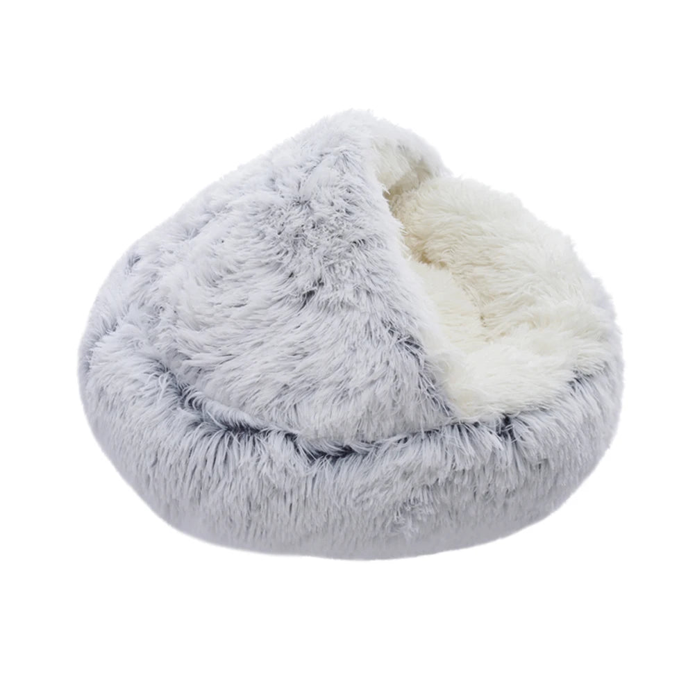 Tieker Plush Pet Bed Round Cat and Dog Soft Bed Pet Mattress Sleeping Hole Universal Suitable for All Seasons Small Cats and Dog