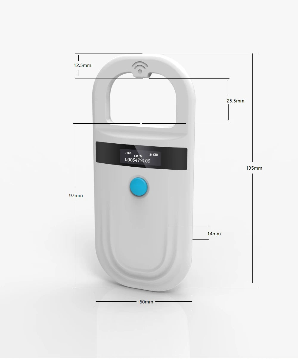 Pet ID Chip Digital Scanner USB RFID Dog Cat Animal Handheld 134.2KHz Identification Tag Card Reader Chip